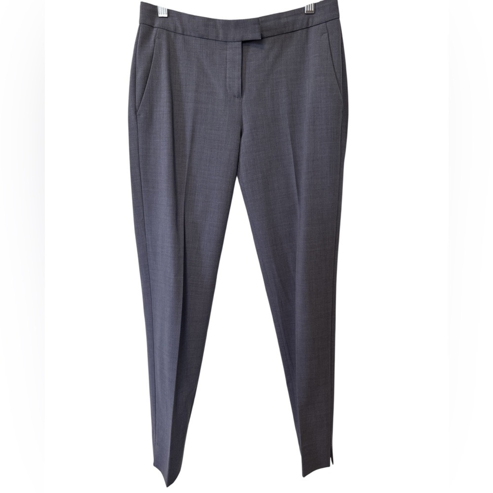 Theory Ibbey 2Urban Grayish Smoke Blue Tailored Dress Pants Trousers Size 2